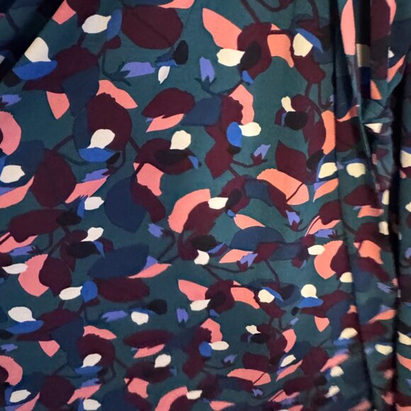 Leota Wrap Dress - Size Large - Teal Floral - Picture 5 of 6